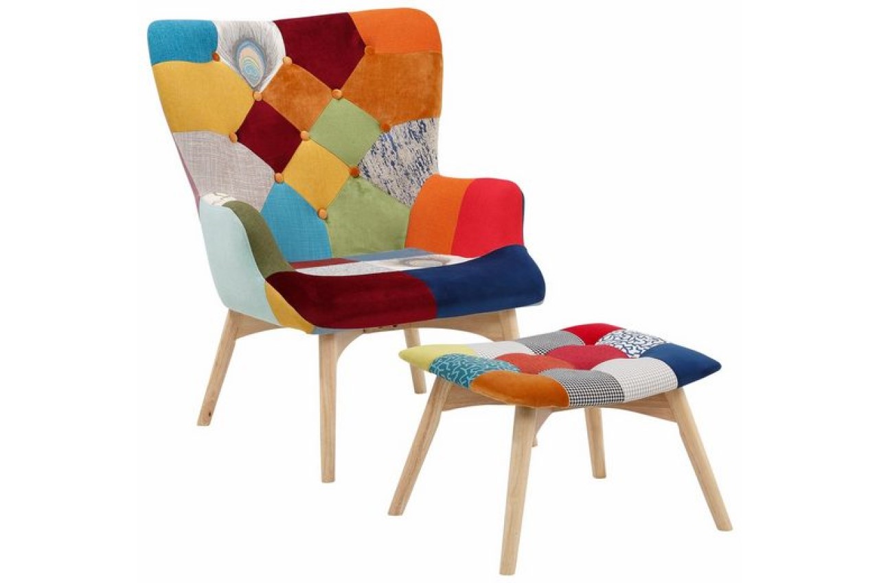 Разноцветный стул кресло