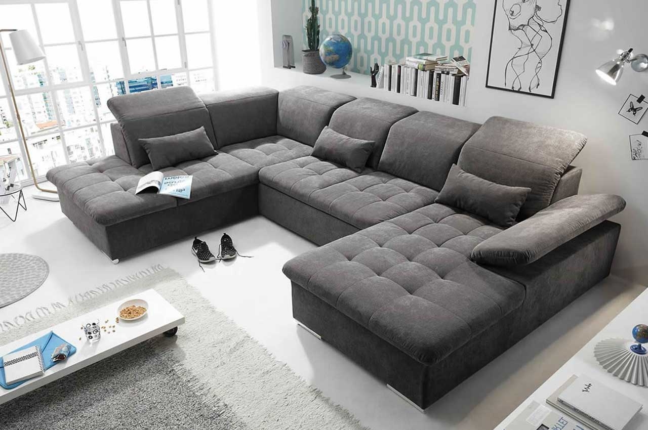 Blackredwhite Wohnlandschaft Wayne Links Mit Schlaffunktion Anthrazit Sofas Zum Halben Preis