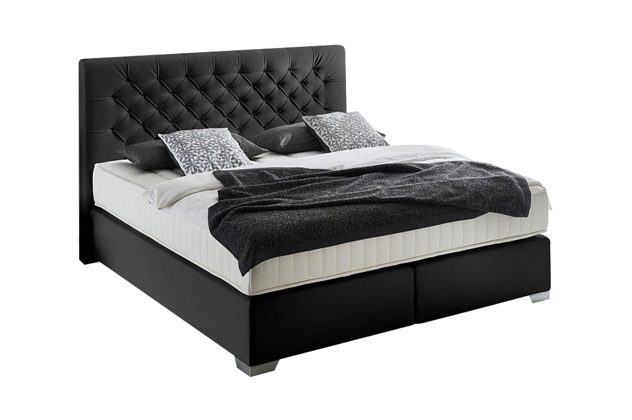 Boxspringbett 180x200 Sofia - Schwarz | Sofas zum halben Preis