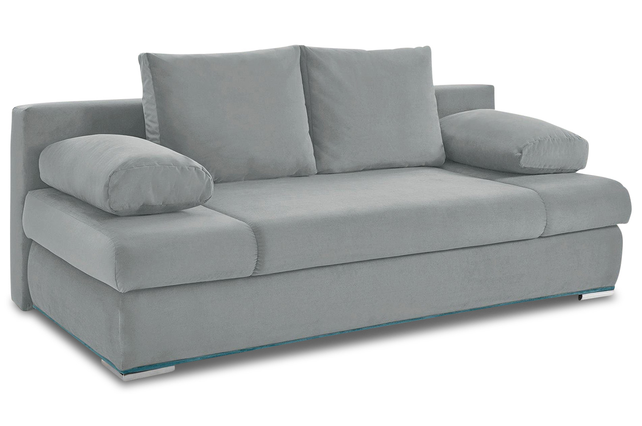 Collection AB 3er-Sofa Chiara New - Mit Schlaffunktion - Anthrazit Mit ...