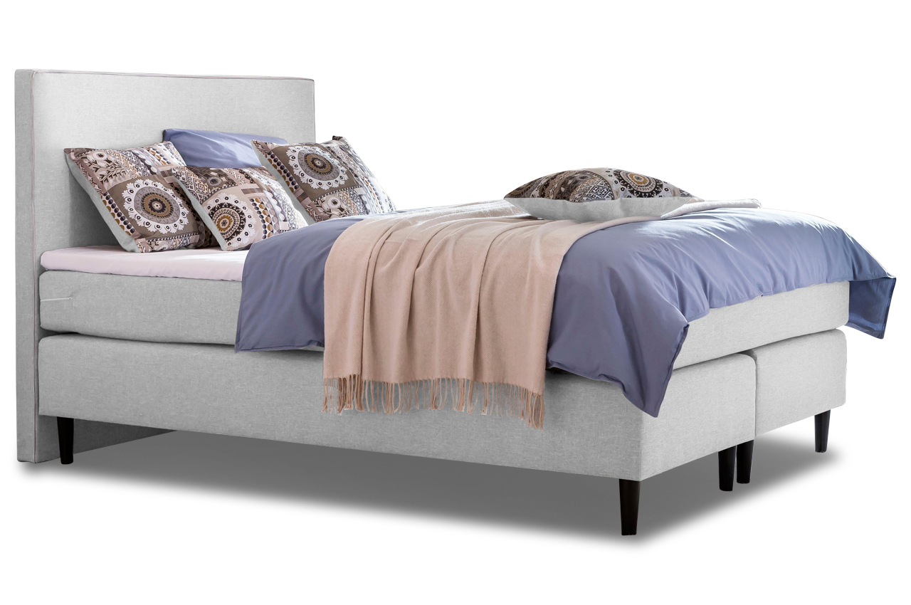 Furntrade Boxspringbett 140x200 Luisa - Anthrazit mit ...