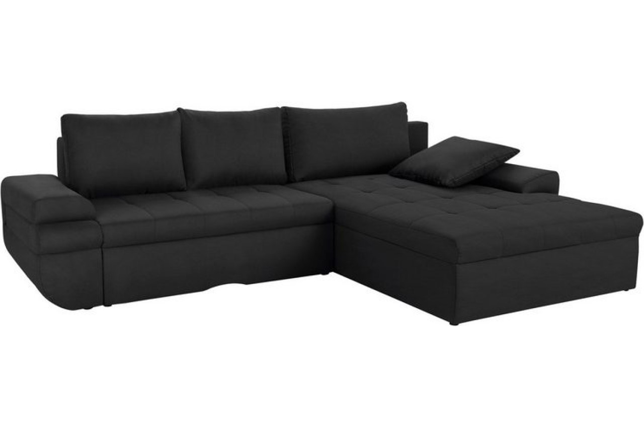 Ecksofa Carina Rechts Schwarz