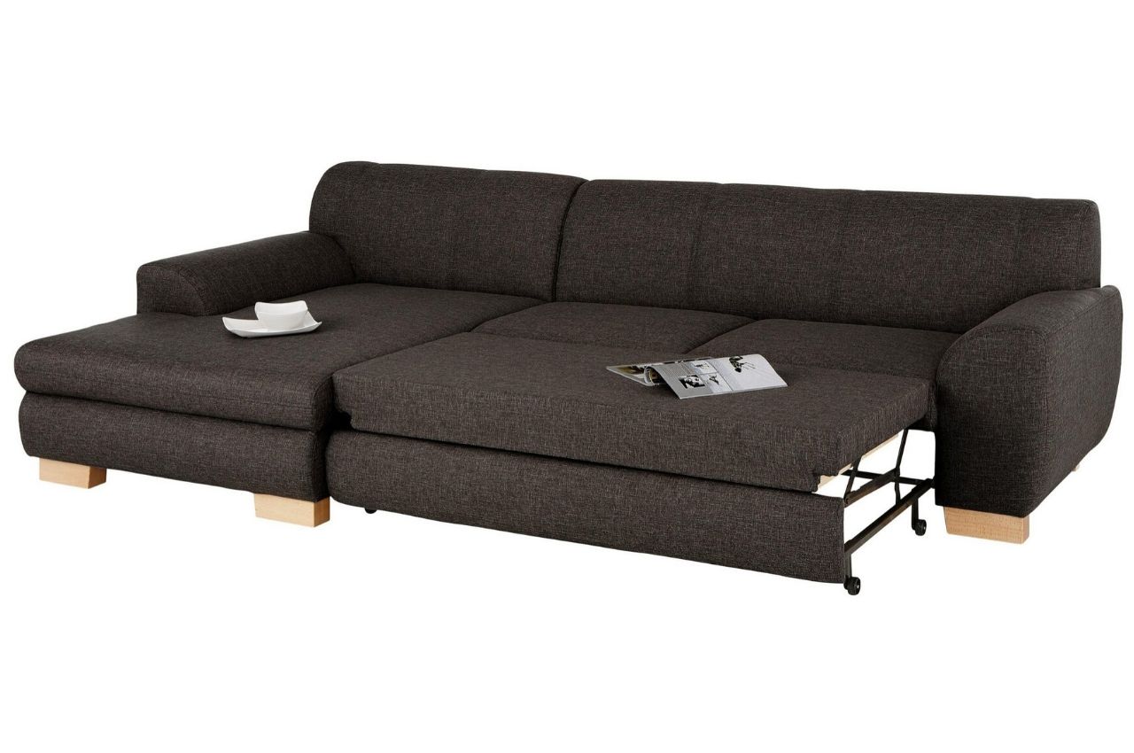 Eckcouch Nika links - mit Schlaffunktion - Braun | Sofas ...