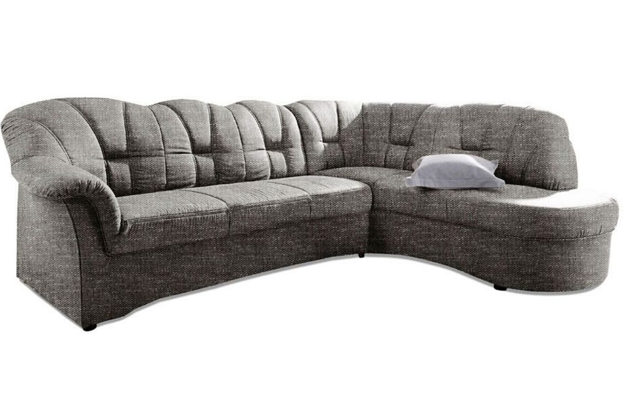 Sofa L-Form Papenburg-O rechts - Grau | Sofas zum halben Preis