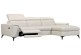 Ecksofa Theron rechts - mit Relax - Creme